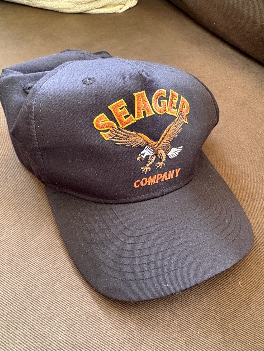 Seager Co. Black Eagle Embroidered Baseball Cap